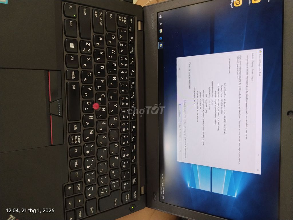 Lenovo x260 i7-6500U 4GB/120GB Đen. Mua bán Laptop tại Thành phố Vĩnh Long Vĩnh Long được đăng bởi CN Thiên Lương hình 1