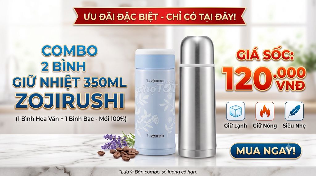 Bình giữ nhiệt Zojirushi 350ml Nhật Bản. Mua bán Dụng cụ nhà bếp tại Quận Hà Đông Hà Nội được đăng bởi Trump Donald hình 1