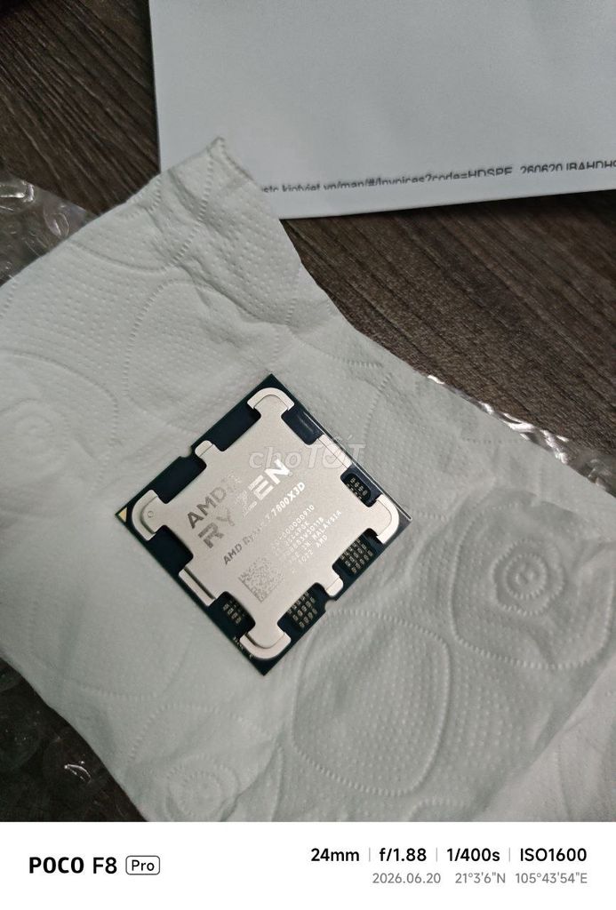 CPU AMD Ryzen 7 7800X3D Mới. Mua bán Linh kiện (RAM, Card...) tại Quận Nam Từ Liêm Hà Nội được đăng bởi Phạm Trịnh Thế Anh hình 1