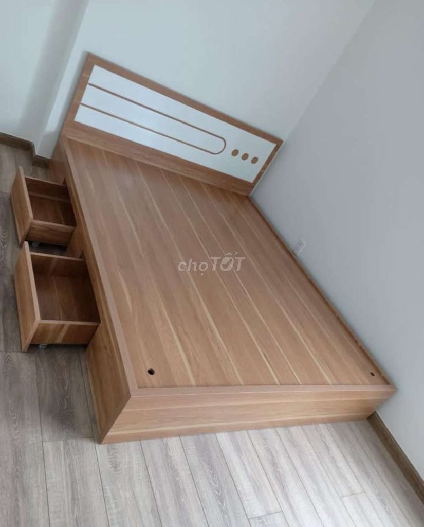 GIƯỜNG HỘP GỖ CÔNG NGHIỆP MDF 1M8*2M CÓ HỘP KÉO