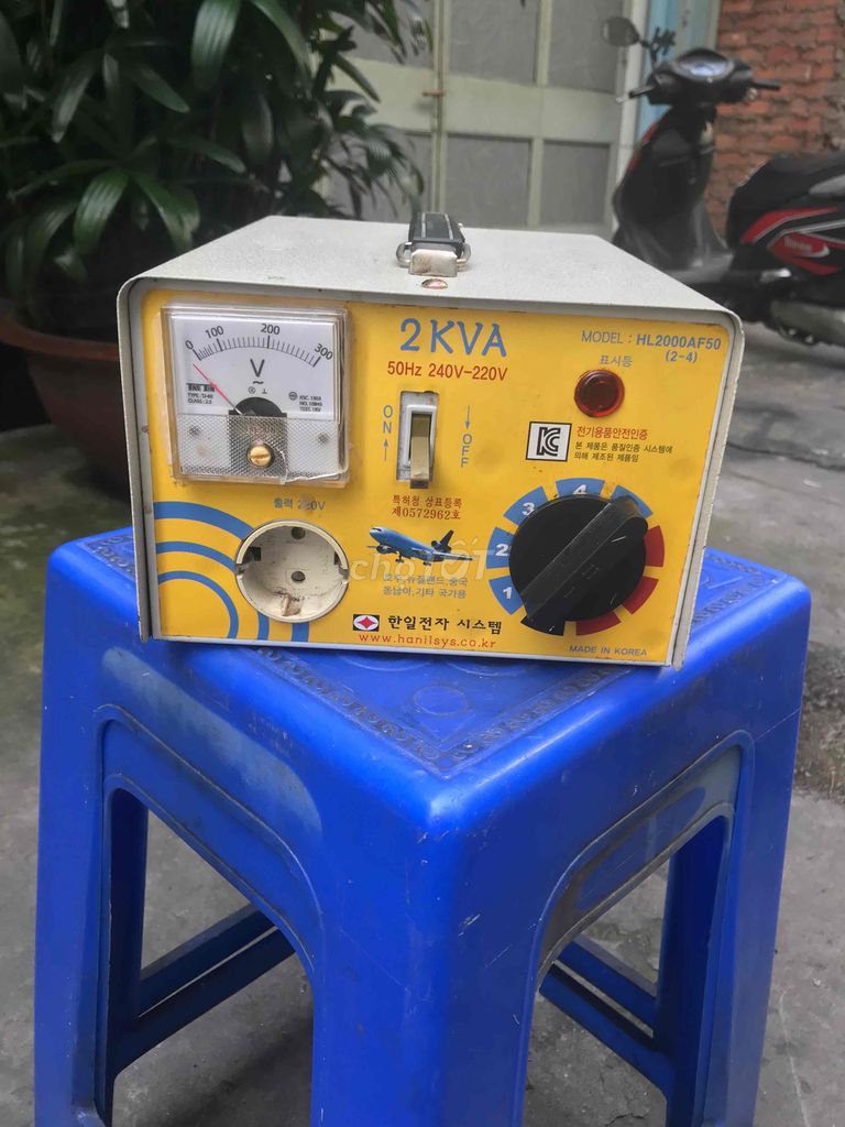 biến áp 2KVA máy ra điện 190-200-210-220-230v