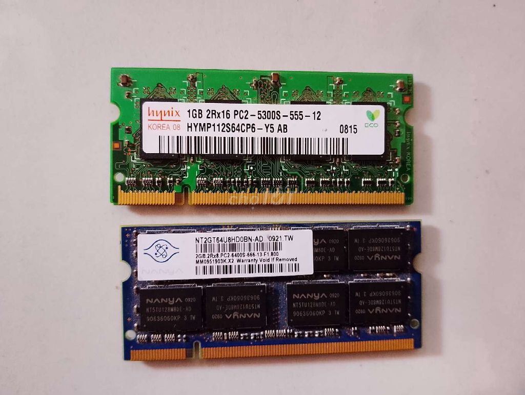 2 thanh ram ddr2 cho laptop cũ. Mua bán Linh kiện (RAM, Card...) tại Huyện Cẩm Giàng Hải Dương được đăng bởi Khoa hình 1