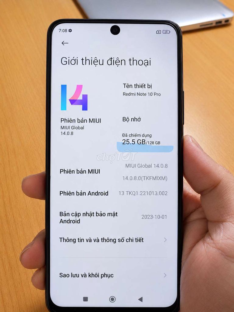 Xiaomi Redmi Note 10 Pro 128GB mới  95%. Mua bán Điện thoại tại Quận Cầu Giấy Hà Nội được đăng bởi Tâm Real hình 1