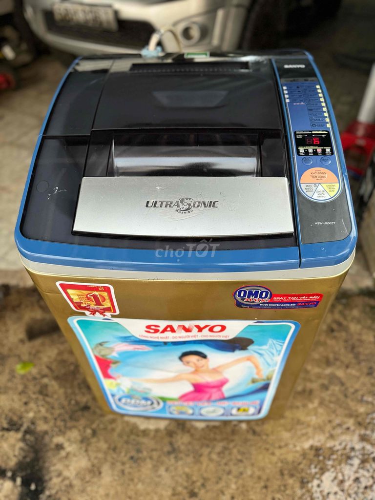 Máy giặt sanyo 8.5kg giặt vắt cực êm bao lắp