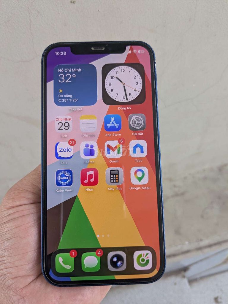 iPhone 12 Xanh dương Lock. Mua bán Điện thoại tại Thành phố Thủ Dầu Một Bình Dương được đăng bởi ruby hình 1