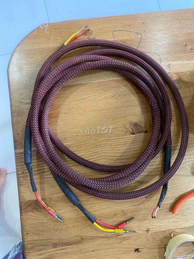 Dây loa 2.4m Đỏ đen. Mua bán Tivi, Âm thanh tại Thành phố Dĩ An Bình Dương được đăng bởi Nguyên hình 1