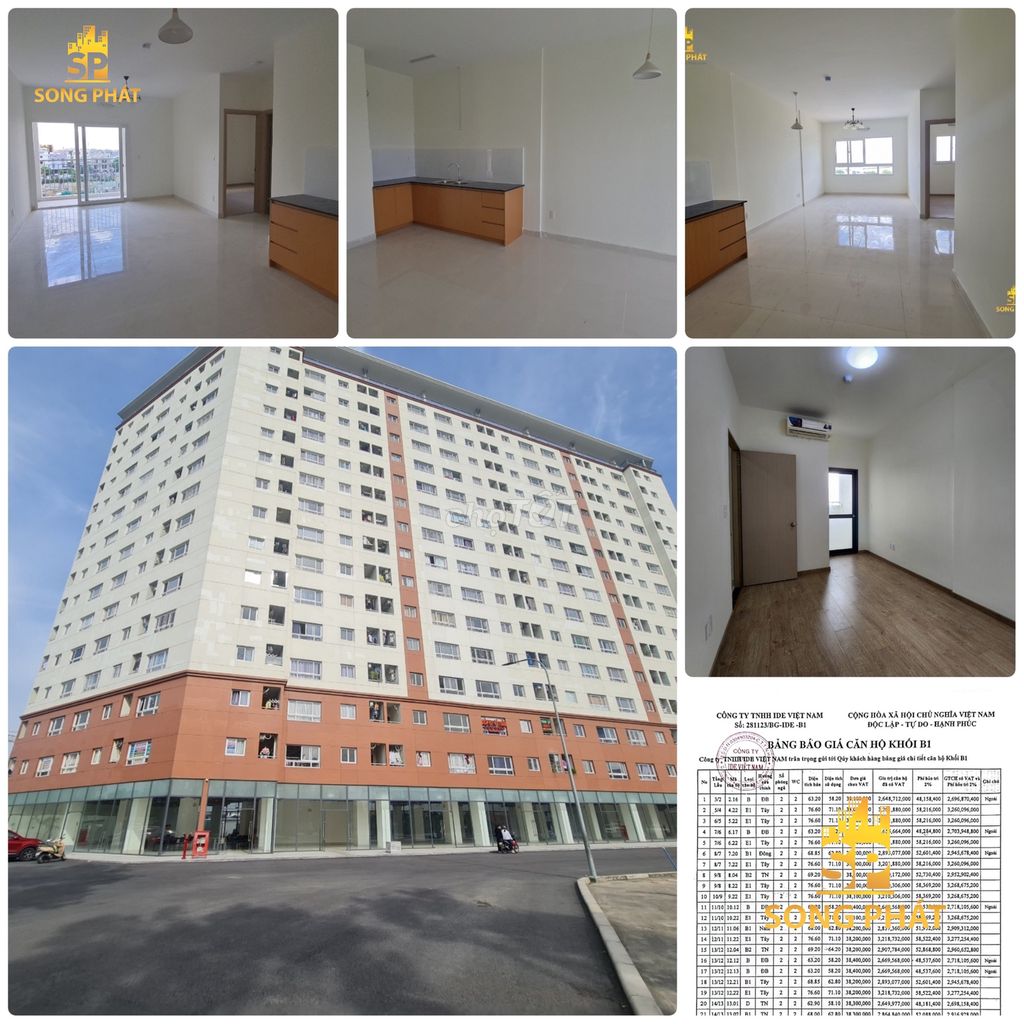 Sở hữu 63m2/2PN nhà mới block B1, Green Town, giá gốc CĐT, CK 7%