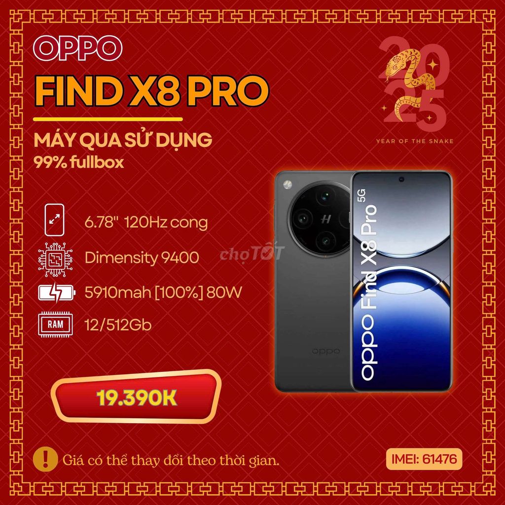 🔥OPPO FIND X8 PRO FULLBOX 12/512GB