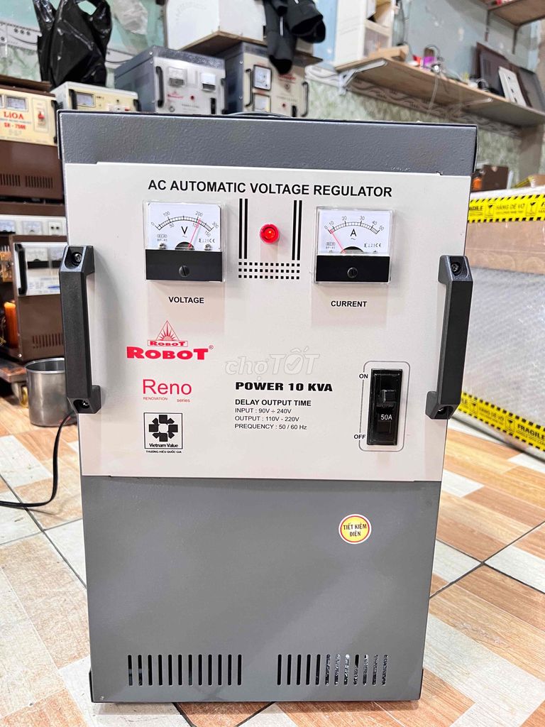 Ổn áp Robot Reno 10kva dãi 90v-240v dây đồng 100%. Mua bán Đồ chuyên dụng, Giống nuôi trồng tại Quận Bình Tân Tp Hồ Chí Minh được đăng bởi  ổn áp cũ bình tân  hình 1