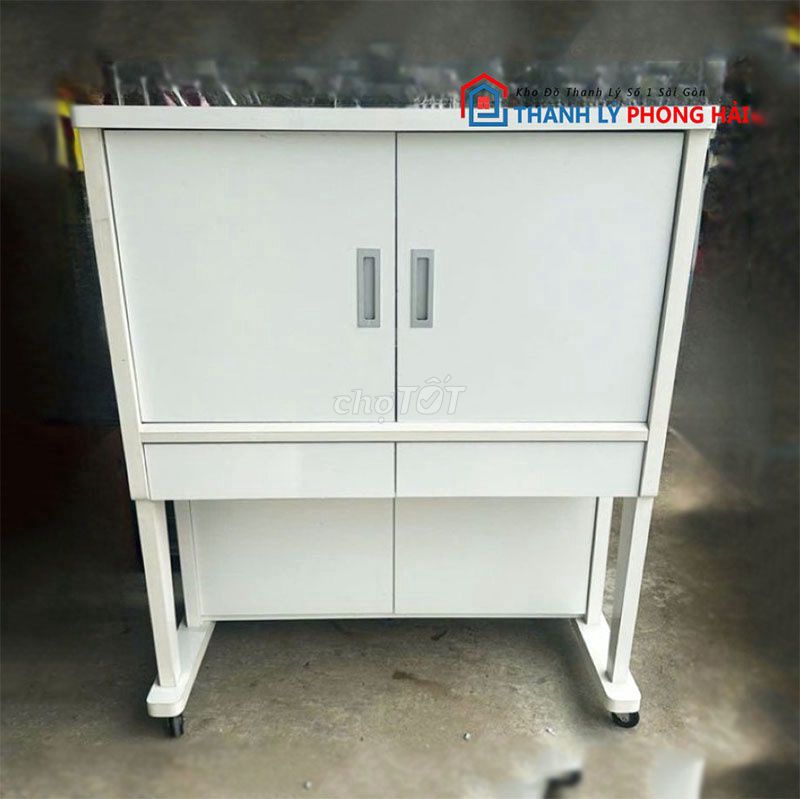 Kệ Đựng Máy May Gỗ Công Nghiệp Trắng Đẹp 90%. Mua bán Tủ, kệ gia đình tại Quận Gò Vấp Tp Hồ Chí Minh được đăng bởi Thanh lý Phong Hải hình 1