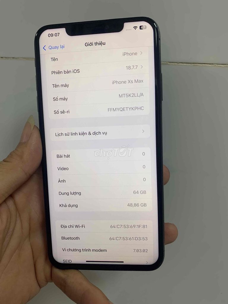 Apple iPhone Xs Max 64GB Đen Đã sử dụng. Mua bán Điện thoại tại Thành phố Tân An Long An được đăng bởi mua xin alo no SMS hình 1