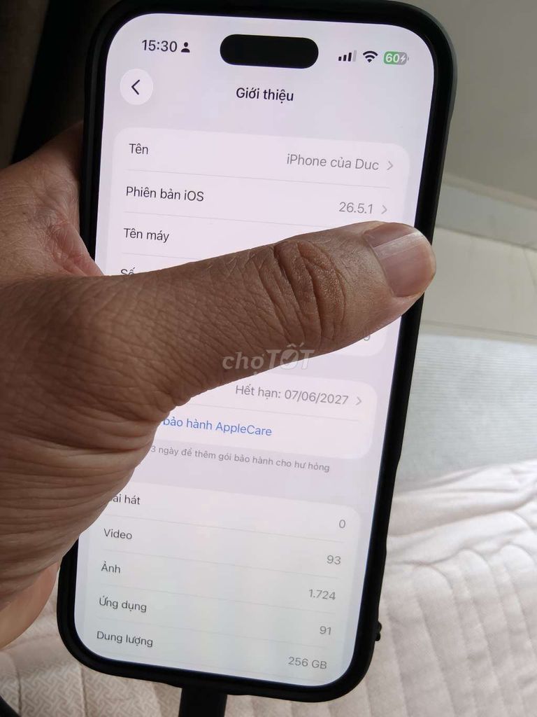 Apple iPhone Air 256GB Đen - BH 12 Tháng. Mua bán Điện thoại tại Thành phố Thủ Đức Tp Hồ Chí Minh được đăng bởi Duc hình 1
