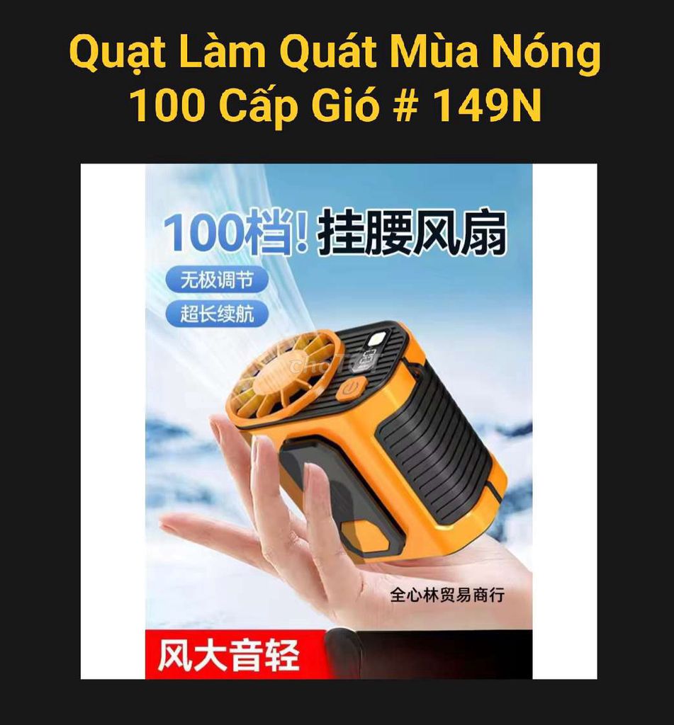 Ưu Đãi Quạt Gió Pin 100 Cấp Độ