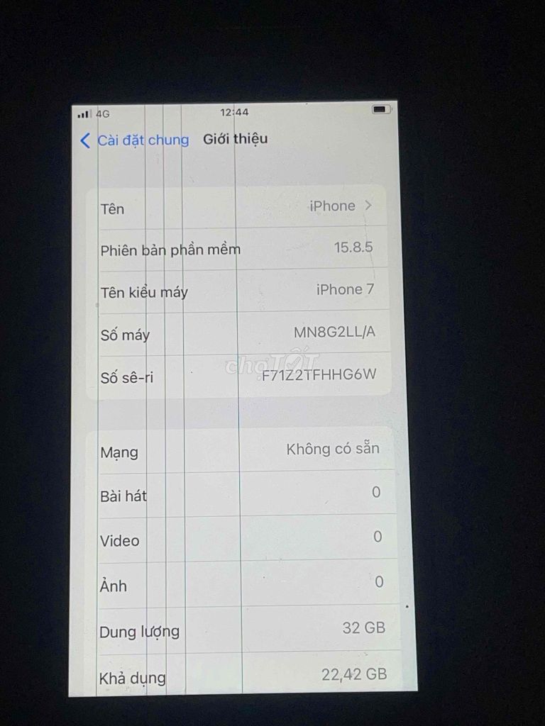 Apple iPhone 7 32GB Đen Màn hình sọc như trên.. Mua bán Điện thoại tại Quận 8 Tp Hồ Chí Minh được đăng bởi ngothanhdieungo hình 1
