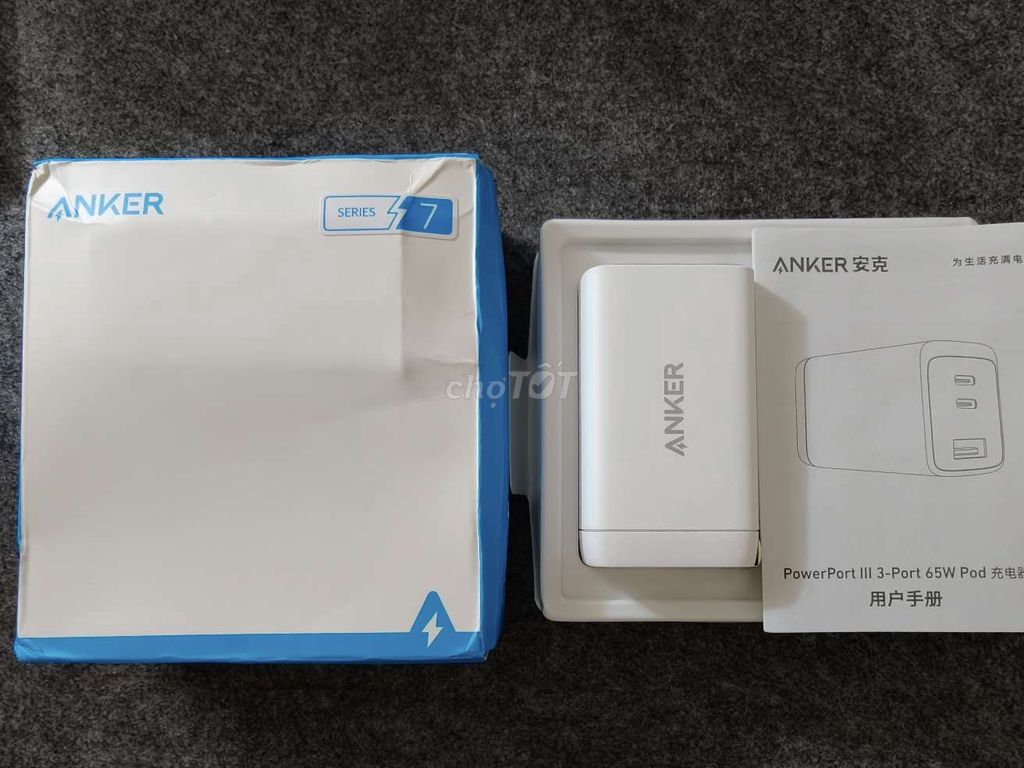 Củ sạc Anker A2667 65W 3 cổng. Mua bán Phụ kiện (Màn hình, Chuột...) tại Quận Cẩm Lệ Đà Nẵng được đăng bởi Thành Nhân hình 1