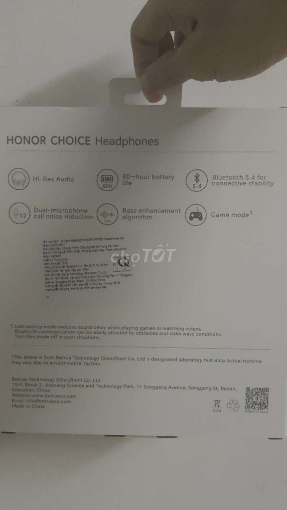 Headphones Honor Choice (Black). Mua bán Tivi, Âm thanh tại Quận 3 Tp Hồ Chí Minh được đăng bởi Nguyễn Thanh Sơn hình 1