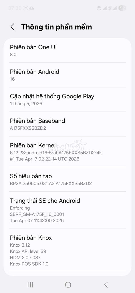 Samsung Galaxy A17 Xanh Đã qua sử dụng. Mua bán Điện thoại tại Thành phố Thủ Đức Tp Hồ Chí Minh được đăng bởi Trúc Nguyên hình 1