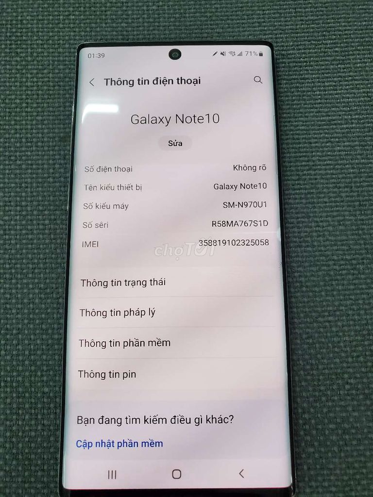 Samsung Galaxy Note 10 256GB Đa sắc. Mua bán Điện thoại tại Quận 12 Tp Hồ Chí Minh được đăng bởi Tran Thien hình 1