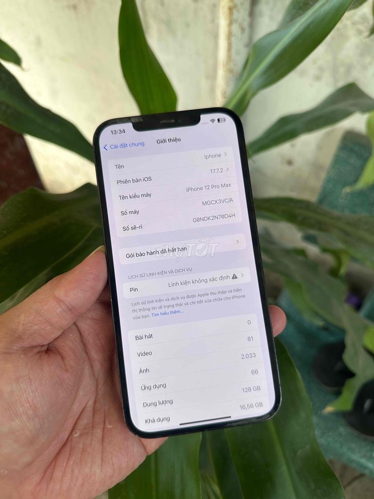 iPhone 12 Pro Max 128GB Xám Đã sử dụng. Mua bán Điện thoại tại Thành phố Biên Hòa Đồng Nai được đăng bởi Thạch Lê hình 1