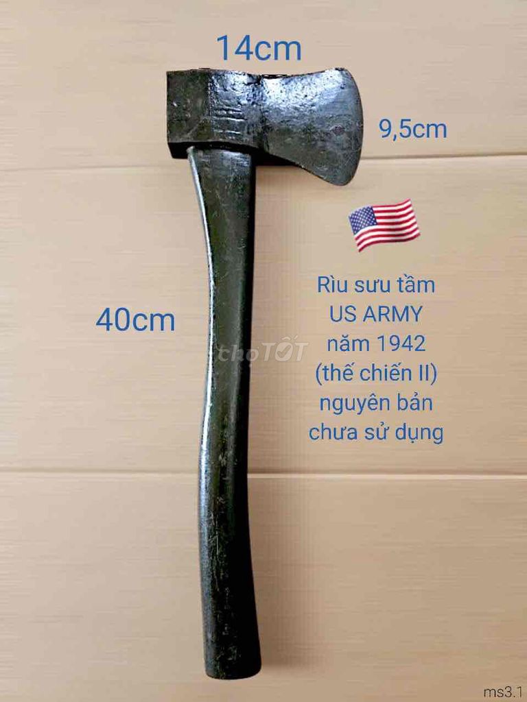 Rìu sưu tầm US ARMY AMERICAN FORK. Mua bán Đồ sưu tầm, đồ cổ tại Thành phố Rạch Giá Kiên Giang được đăng bởi Đức Bảo Trần hình 1