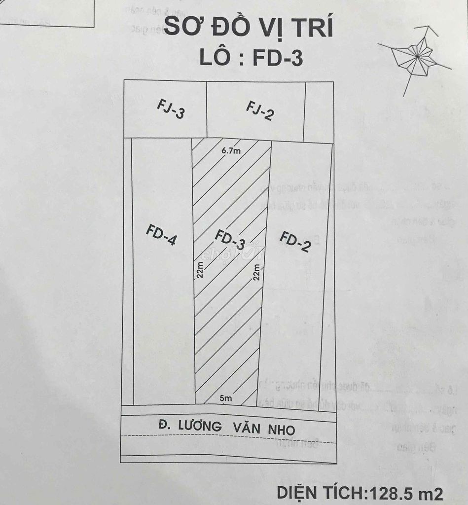 Mặt tiền Lương Văn Nho chỉ 50.6tr/m2