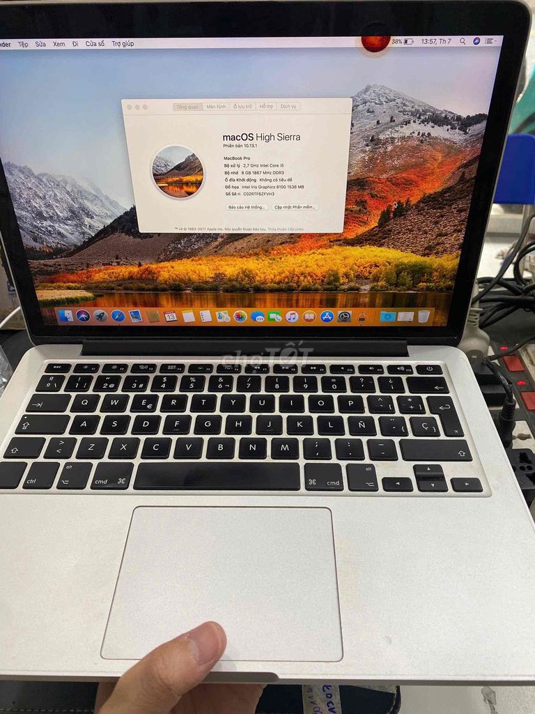 Apple MacBook Pro 13 inch i5 8GB/128GB 2015 Bạc. Mua bán Laptop tại Quận 3 Tp Hồ Chí Minh được đăng bởi Tuấn Nguyễn hình 1