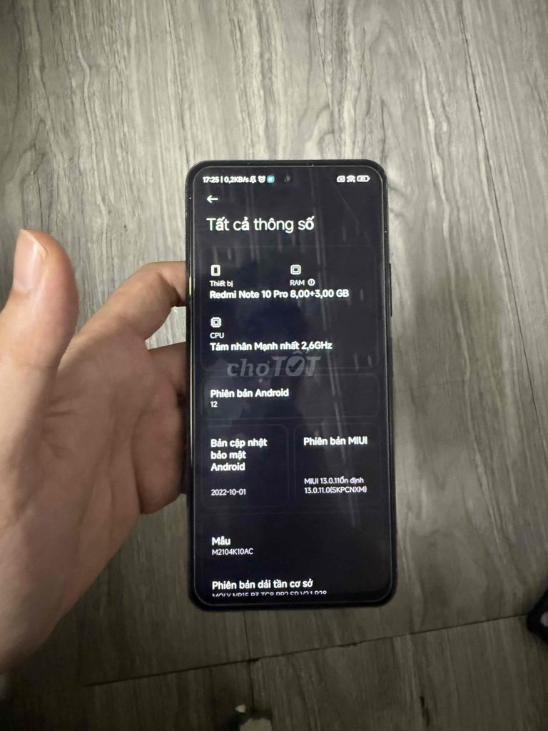 Xiaomi Redmi Note 10 Pro 5G CN 8GB/128GB Đen. Mua bán Điện thoại tại Quận 12 Tp Hồ Chí Minh được đăng bởi Hữu Nhân hình 1