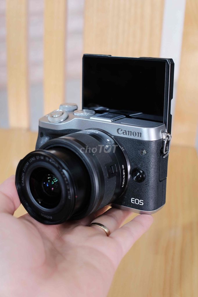 Máy ảnh Canon M6 Kit 15-45mm Đen bạc. Mua bán Máy ảnh, Máy quay tại Huyện Định Quán Đồng Nai được đăng bởi Máy Ảnh Compact Đồng Nai hình 1