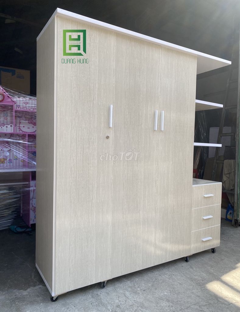 HÀNG MỚI- TỦ NHỰA ĐÀI LOAN 3 CÁNH. Mua bán Tủ, kệ gia đình tại Thành phố Thuận An Bình Dương được đăng bởi Nội Thất Quang Hùng TD hình 1