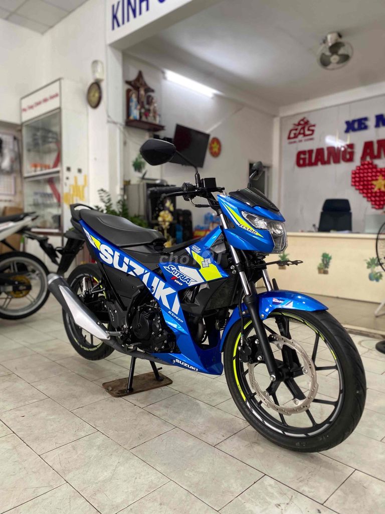 Suzuki Satria 150 đk 2020 màu xanh gp BSTP. Mua bán Xe máy tại Quận 12 Tp Hồ Chí Minh được đăng bởi Xe Máy Hoàng Giang An Sương  hình 2