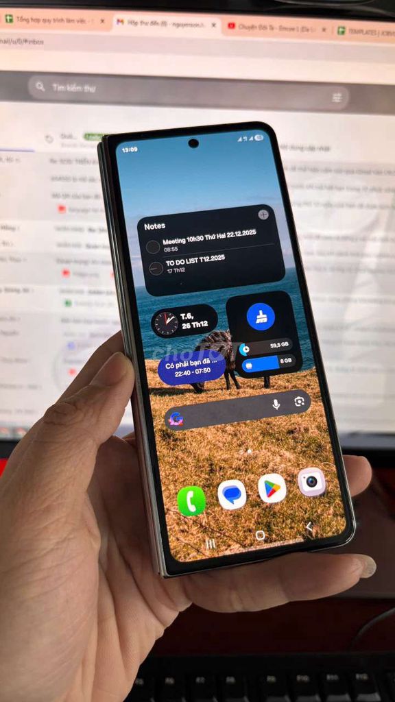 Samsung Galaxy Fold 4 512GB Bluegray 99%. Mua bán Điện thoại tại Thành phố Đà Lạt Lâm Đồng được đăng bởi NGUYEN SON DIGITAL hình 1