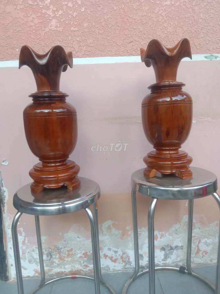 Cặp lục bình gỗ sao đen mới  hoàn thiện. Mua bán Nội thất, đồ gia dụng khác tại Quận Cẩm Lệ Đà Nẵng được đăng bởi Nguyễn Thành hình 1