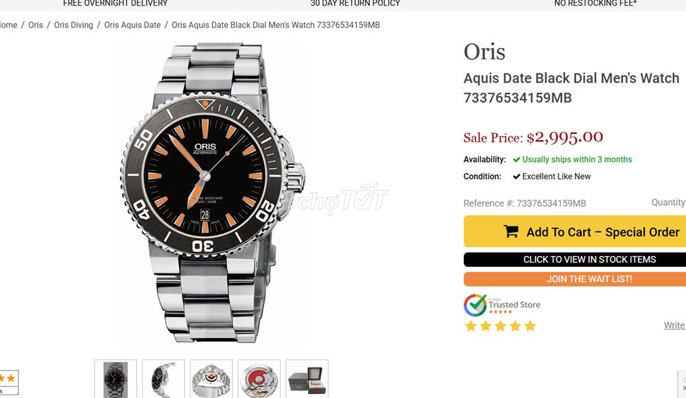 ĐH Nam: Oris Aquis Divers date Automatic Size 43mm. Mua bán Đồng hồ tại Thành phố Thủ Đức Tp Hồ Chí Minh được đăng bởi Nguyễn Tấn Chương hình 6