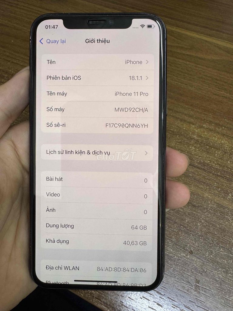 iPhone 11 Pro 64GB Xám. Mua bán Điện thoại tại Quận Lê Chân Hải Phòng được đăng bởi Lê Văn hình 1