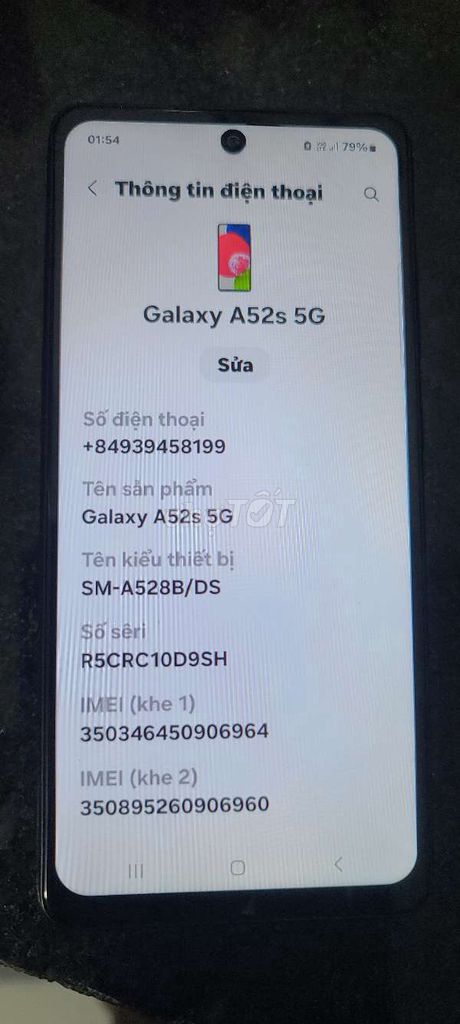 Samsung Galaxy A52s 5G 128GB Đen. Mua bán Điện thoại tại Quận Ninh Kiều Cần Thơ được đăng bởi MUA BÁN VÌ ĐAM MÊ hình 1