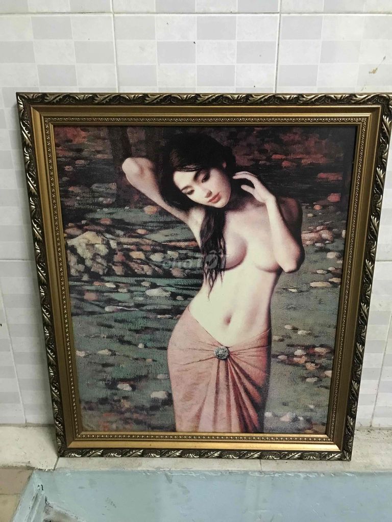 Tranh sơn dầu 59cm x 68cm Mới. Mua bán Đồ sưu tầm, đồ cổ tại Quận Bình Thạnh Tp Hồ Chí Minh được đăng bởi vinh cute  hình 1