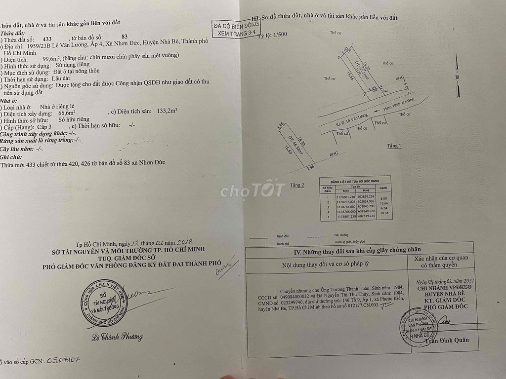 SỔ RIÊNG 6X18.5 HẺM 7M 1959/23B LVL 6 PHÒNG TRỌ CHO THUÊ 10TR