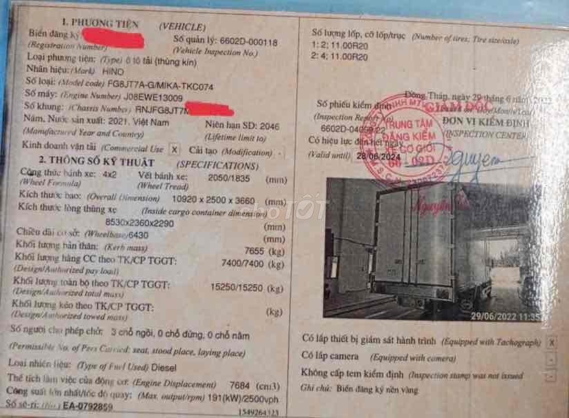 HINO FG 2021 .Tải 7.4T . Thùng 8.6 x 2.35x 2.3m Th. Mua bán Xe tải, xe ben tại Huyện Bình Chánh Tp Hồ Chí Minh được đăng bởi Bãi Xe Ô tô Cường Phát hình 7