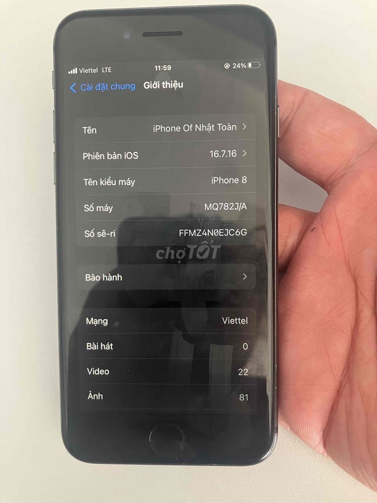 iPhone 8 Đen 83%. Mua bán Điện thoại tại Huyện Nhà Bè Tp Hồ Chí Minh được đăng bởi Toàn Nguyễn hình 1