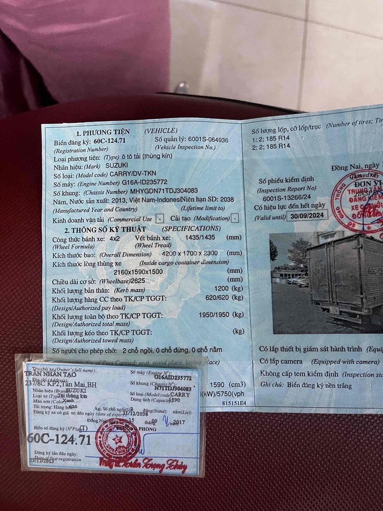 Tải Suzuki Pro 800kg đời 2013 thùng kín inox. Mua bán Xe tải, xe ben tại Thành phố Biên Hòa Đồng Nai được đăng bởi Nhan Hùng Thanh Phong hình 6