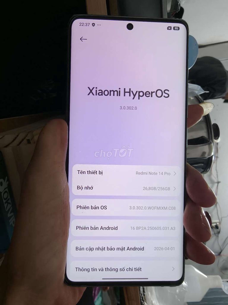Xiaomi Redmi Note 14 Pro  256GB. Mua bán Điện thoại tại Thành phố Bến Tre Bến Tre được đăng bởi Từ Tuấn Bến Tre hình 1