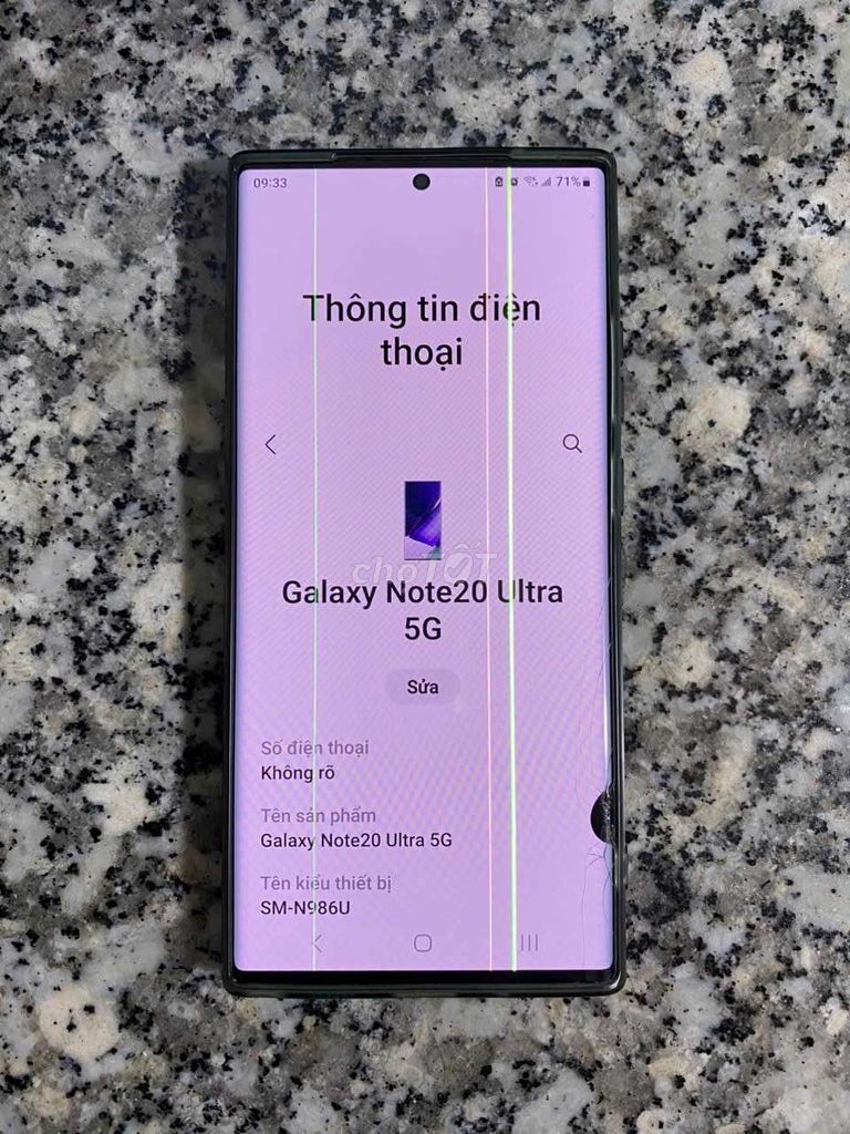 Samsung Note 20 Ultra 5G 128GB Màn hình lỗi. Mua bán Điện thoại tại Quận 12 Tp Hồ Chí Minh được đăng bởi QPV76 hình 1