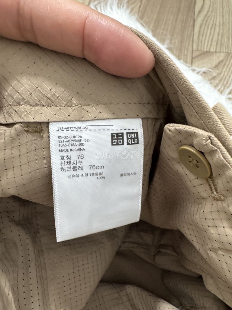 Quần tây UNIQLO Adam Nam Polyester. Mua bán Quần áo tại Huyện Châu Thành Tiền Giang được đăng bởi BI ĐỒ SI HIỆU CHÍNH HÃNG hình 1