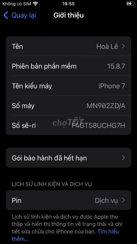 Apple iPhone 7 32GB Vàng Like New. Mua bán Điện thoại tại Quận Ba Đình Hà Nội được đăng bởi Hòa Lê Authentic hình 1