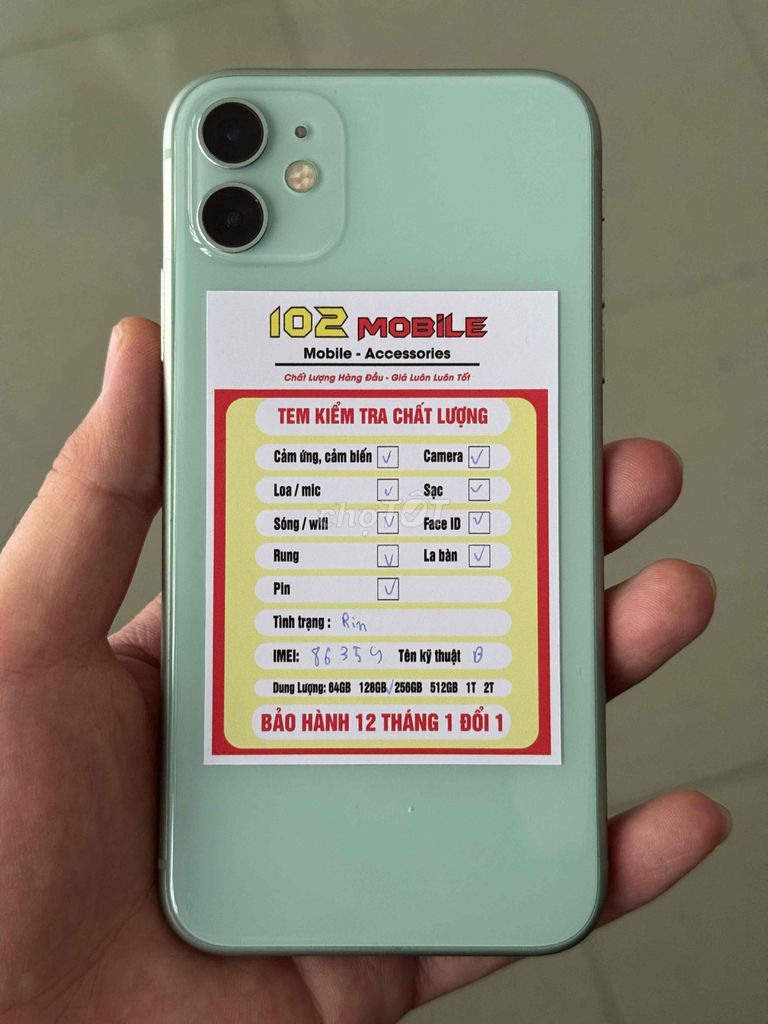 iPhone 11 64GB Xanh mint máy đẹp keng zin net. Mua bán Điện thoại tại Thành phố Buôn Ma Thuột Đắk Lắk được đăng bởi Nguyễn Hoàng hình 1