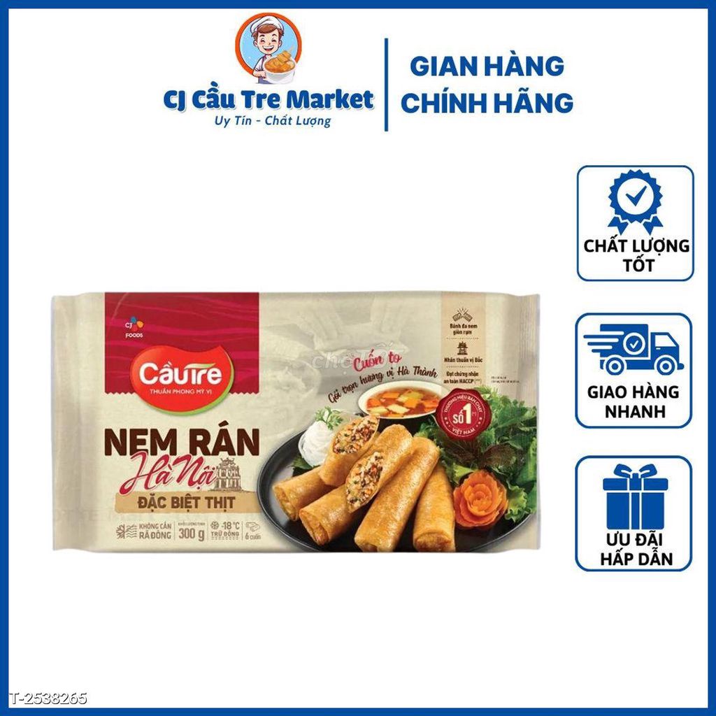 Nem Rán Hà Nội Cầu Tre Đặc Biệt Thịt (300g) TTS. Mua bán Đồ ăn, thực phẩm và các loại khác tại Quận 11 Tp Hồ Chí Minh được đăng bởi Siêu thị Anh Tú 88 hình 1