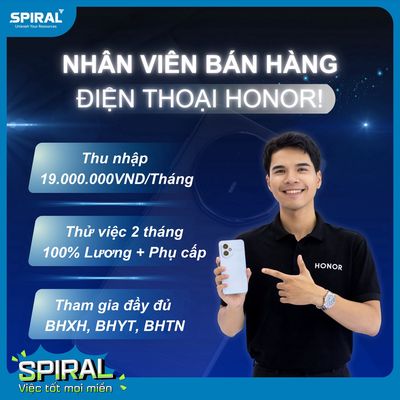 HONOR TUYỂN NHÂN VIÊN BÁN ĐIỆN THOẠI [NINH BÌNH]