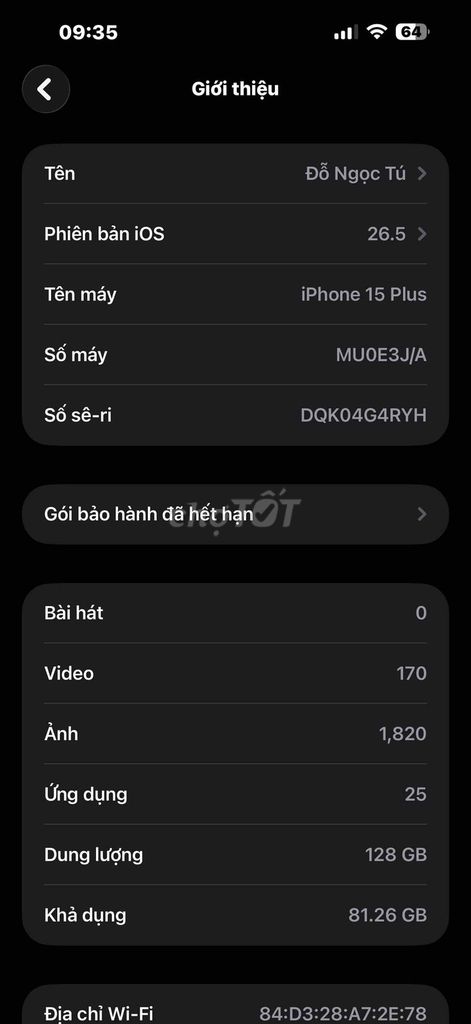 Apple iPhone 15 Plus 128GB. Mua bán Điện thoại tại Huyện Phú Giáo Bình Dương được đăng bởi Hướng Dương hình 1