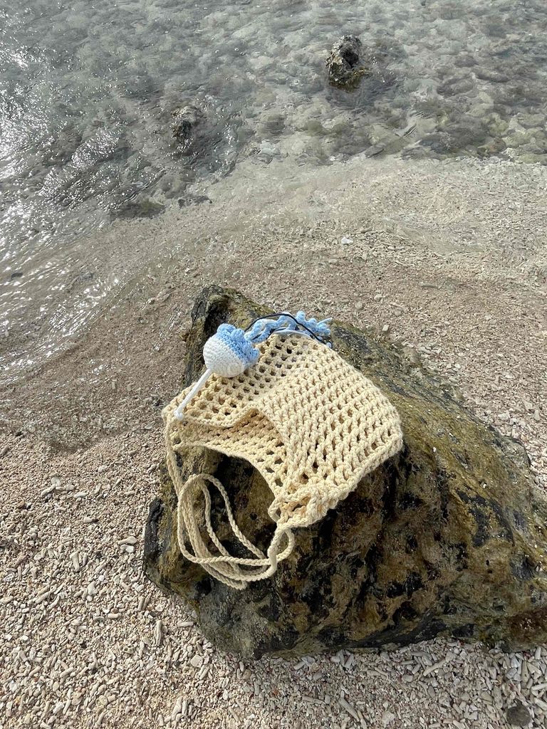 Túi len handmade mang đi biển 🌊🐙🐬