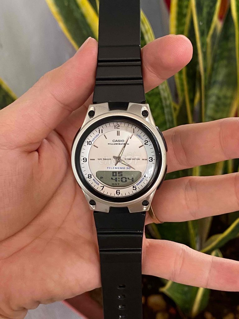 Đồng Hồ Casio AW-80 2 máy chạy ngon size 40